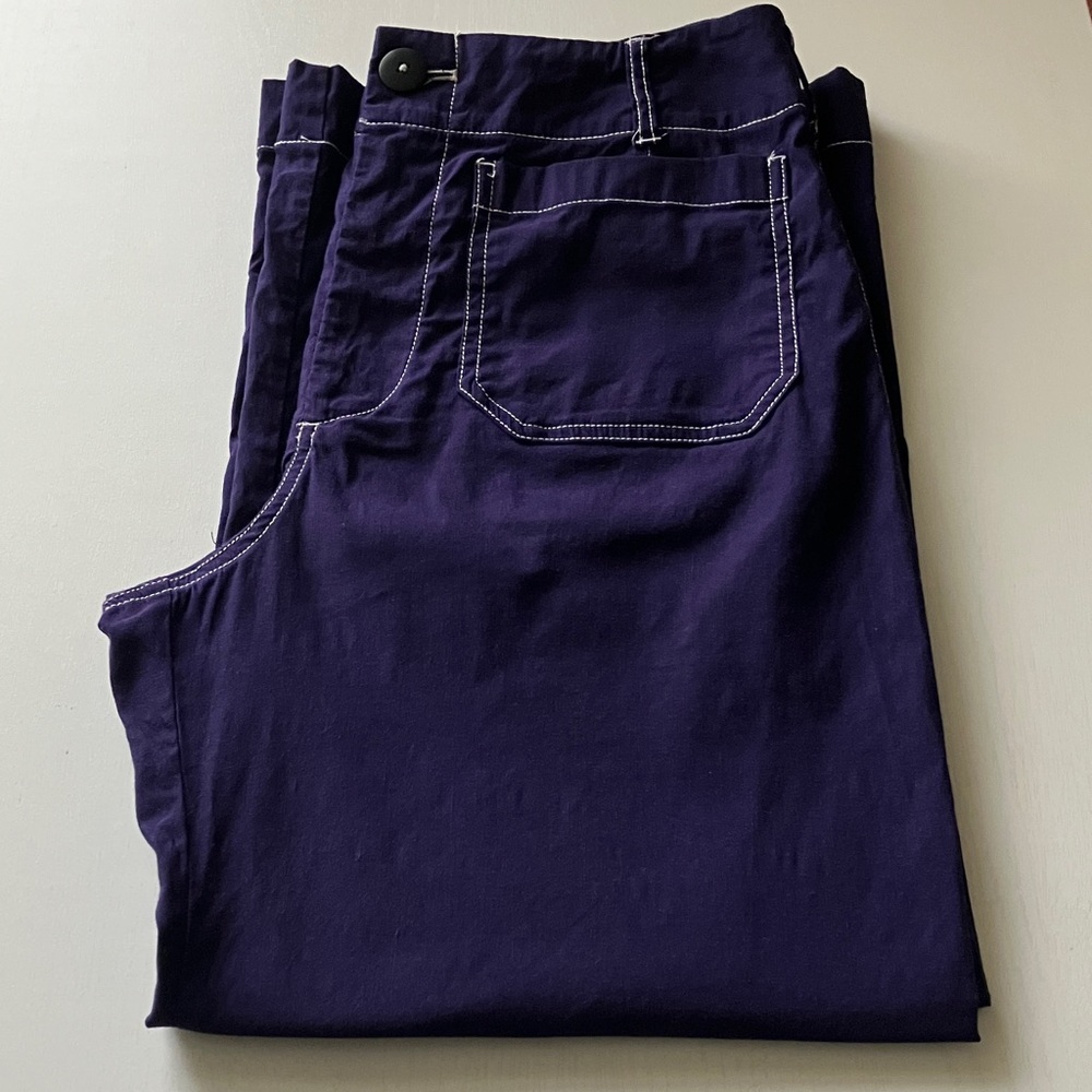 Anthropologie The Colette Crop Wide-Leg Pants by Maeve-Contrast-Stitch Edition - Picture 5 of 13